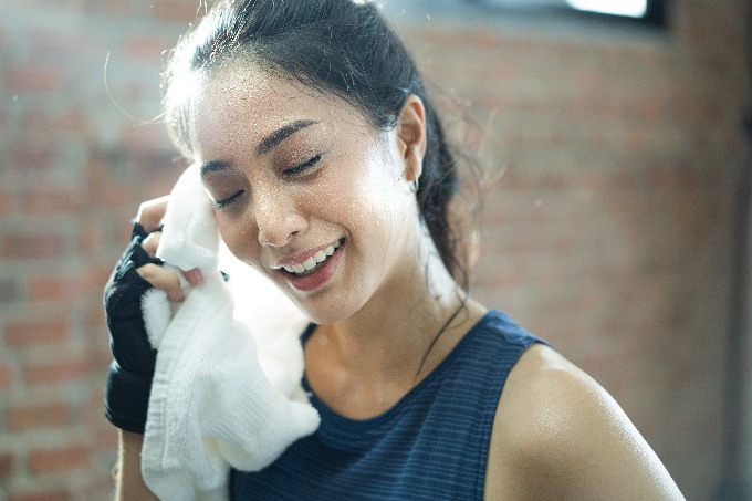 post workout sweating